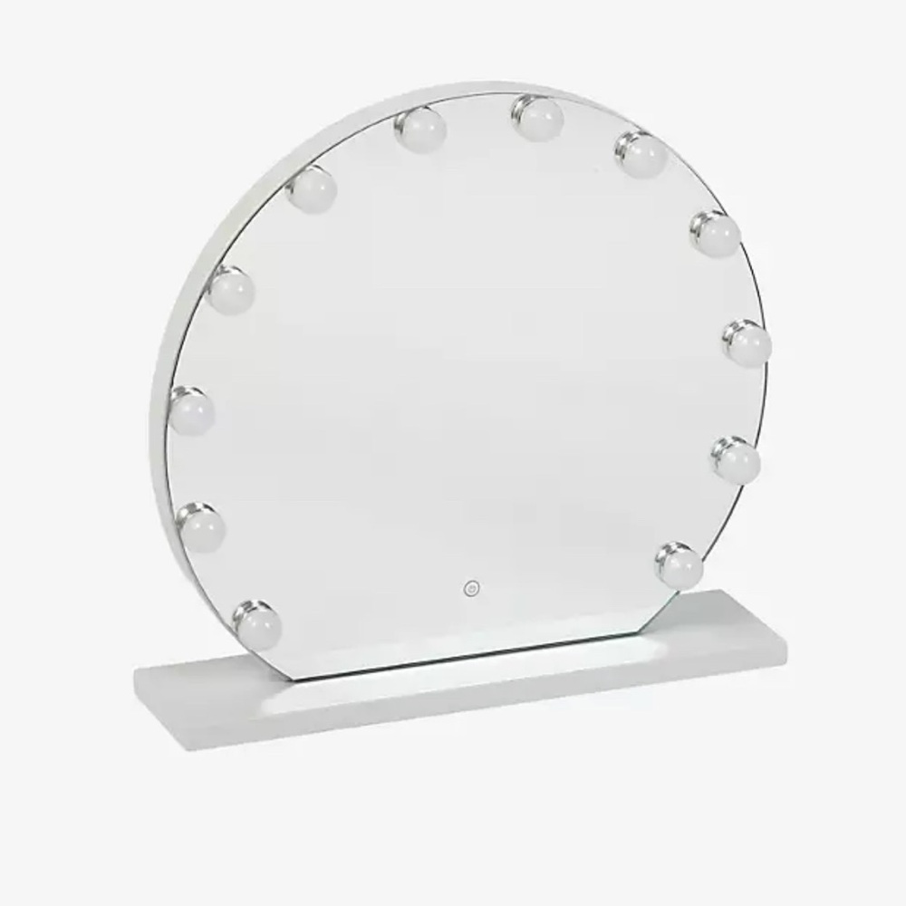 Elegant White Vanity Mirror with Lights